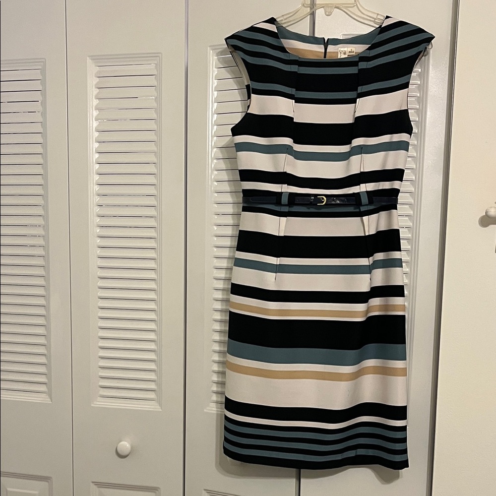 Emma & Michele Multicolor Striped Midi Dress